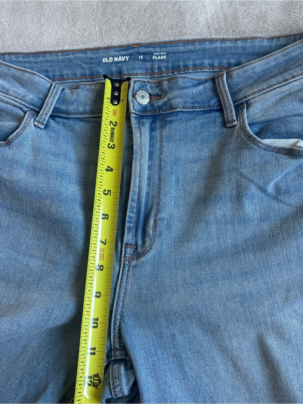 Old Navy Light Blue Women's Flare Jeans - Size 12 - Picture 5 of 7